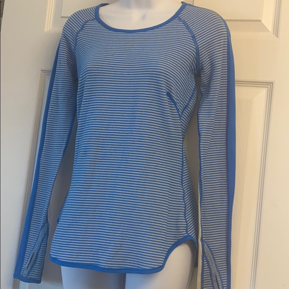 Lululemon Striped Long-Sleeve Rulu
